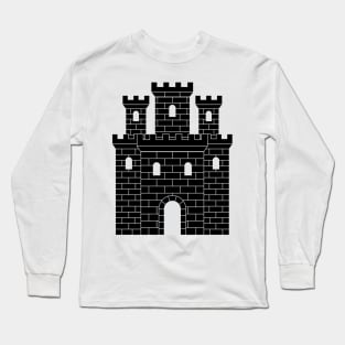 Black heraldic castle (small) Long Sleeve T-Shirt